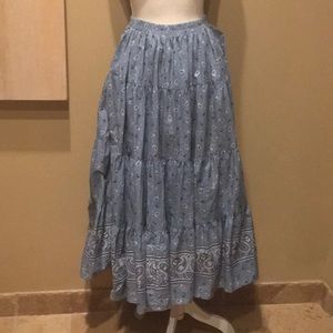 Bohemian Bandana Prairie  Broomstick Skirt